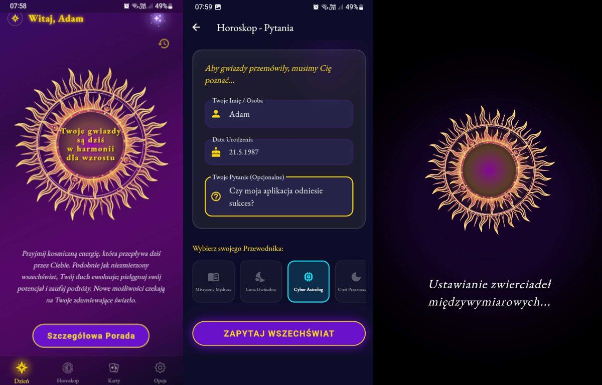ZodiApp (Asystent Astrologiczny AI) screenshot